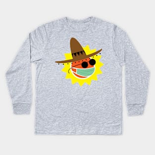 Tico Phoenix Sun Masked Kids Long Sleeve T-Shirt